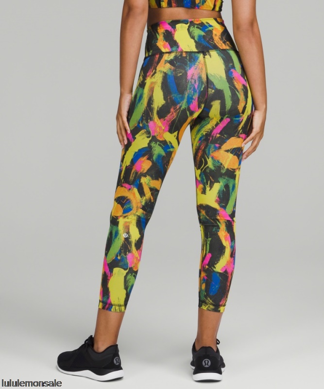 Lululemon Damen DELULU068 | Undertone Black Multi Wunder Train High-rise Tight 25